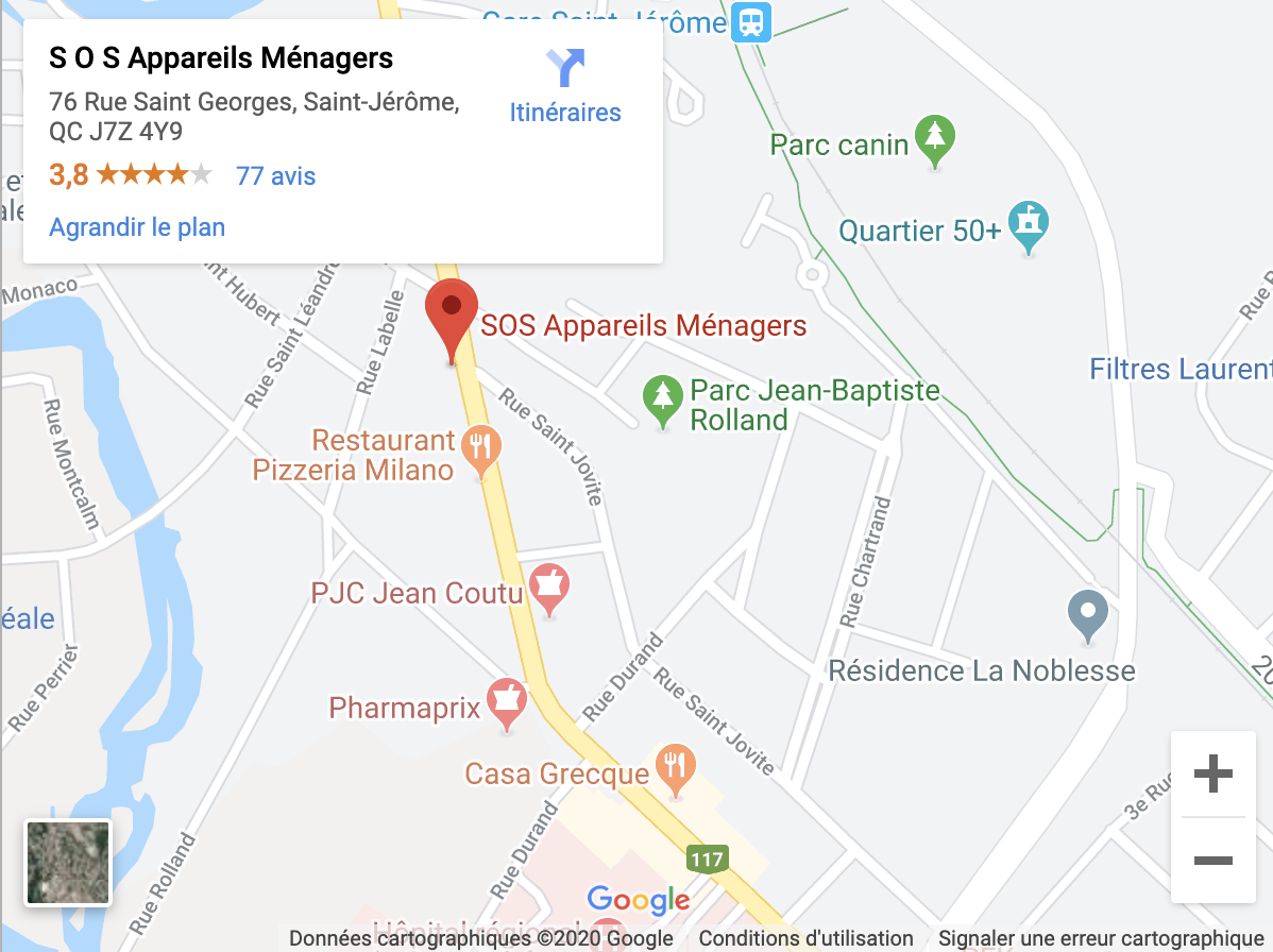 Sos_appareils menagers_Google_map
